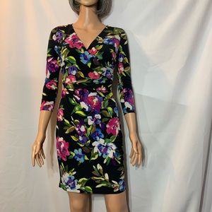 Boston Proper SZ 2 Body Con floral dress NWOT